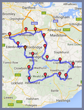 ashford kent driving test routes
