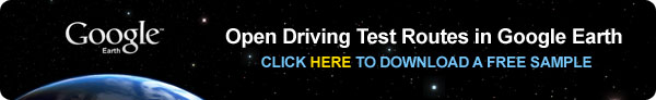 Google Earth Driving Test Routes