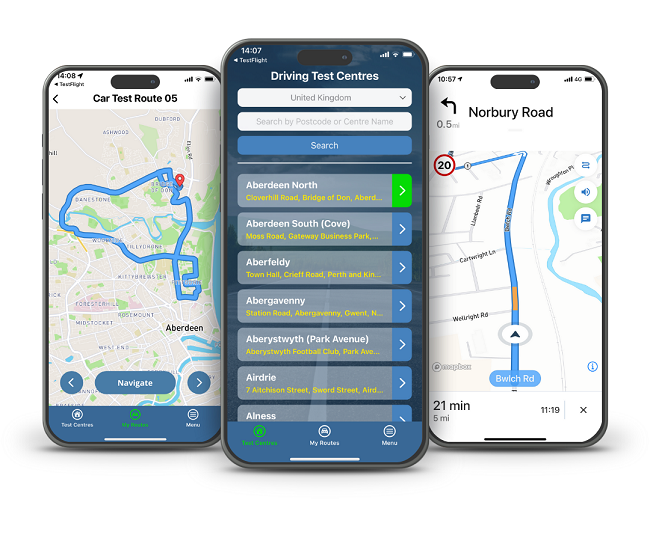 driving test routes app images